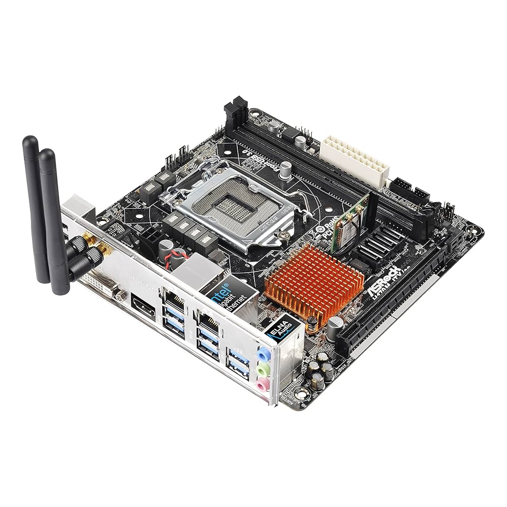intel - ASRock製 Mini-ITXマザーボード　H170M-ITX/ac　LGA1151 Amazon | ASRock H170M-ITX/ac MiniITXマザーボード MB3490